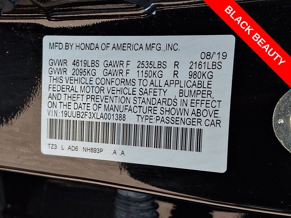 2020 Acura TLX Standard