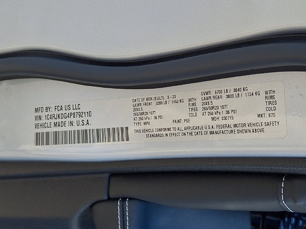 2023 Jeep Grand Cherokee L Overland 4x4