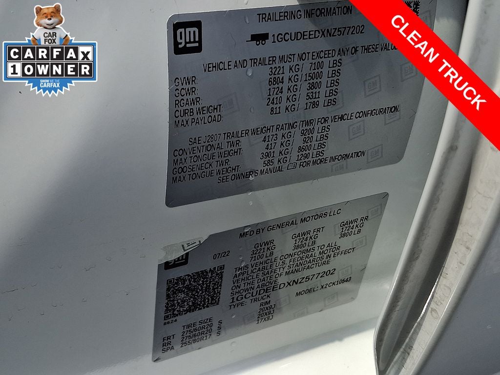 2022 Chevrolet Silverado 1500 4WD Crew Cab Short Bed RST