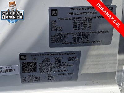 2025 Chevrolet Silverado 2500HD 4WD Crew Cab Standard Bed LT