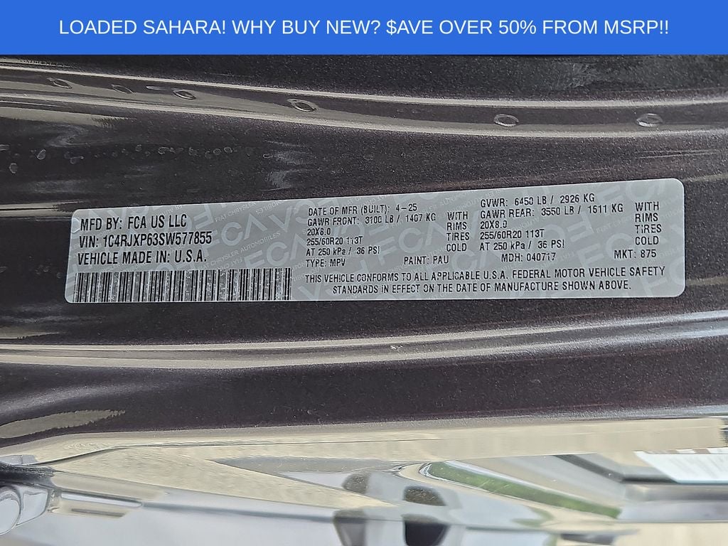 2025 Jeep Wrangler Sahara 4xe