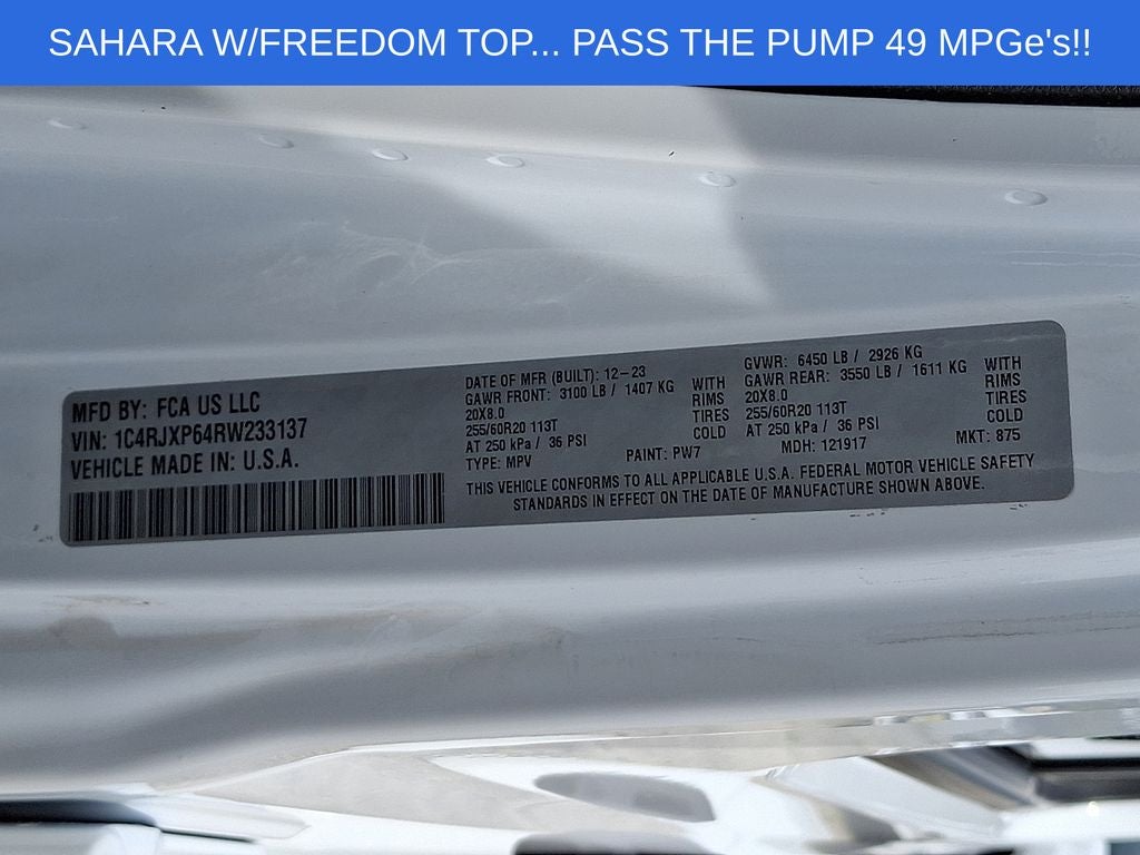 2024 Jeep Wrangler Sahara 4xe