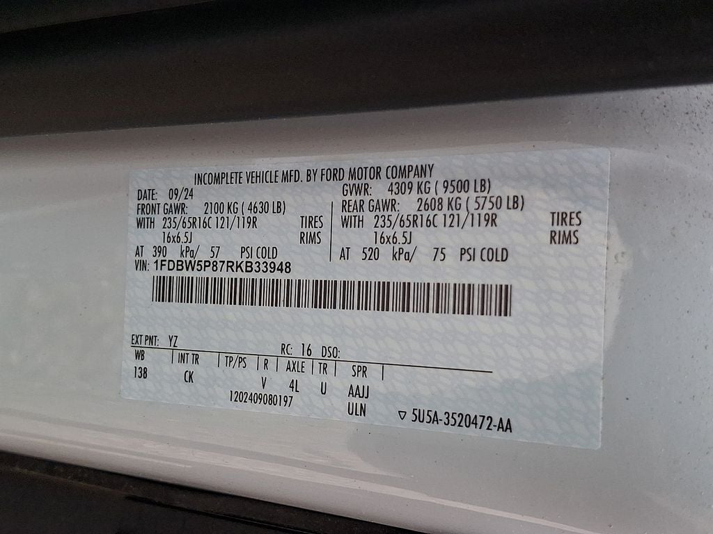 2024 Ford Transit-350 Base UPFIT SERVICE BODY 72' HEIGHT