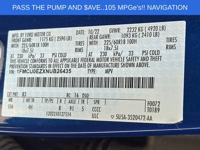 2022 Ford Escape Plug-In Hybrid SE