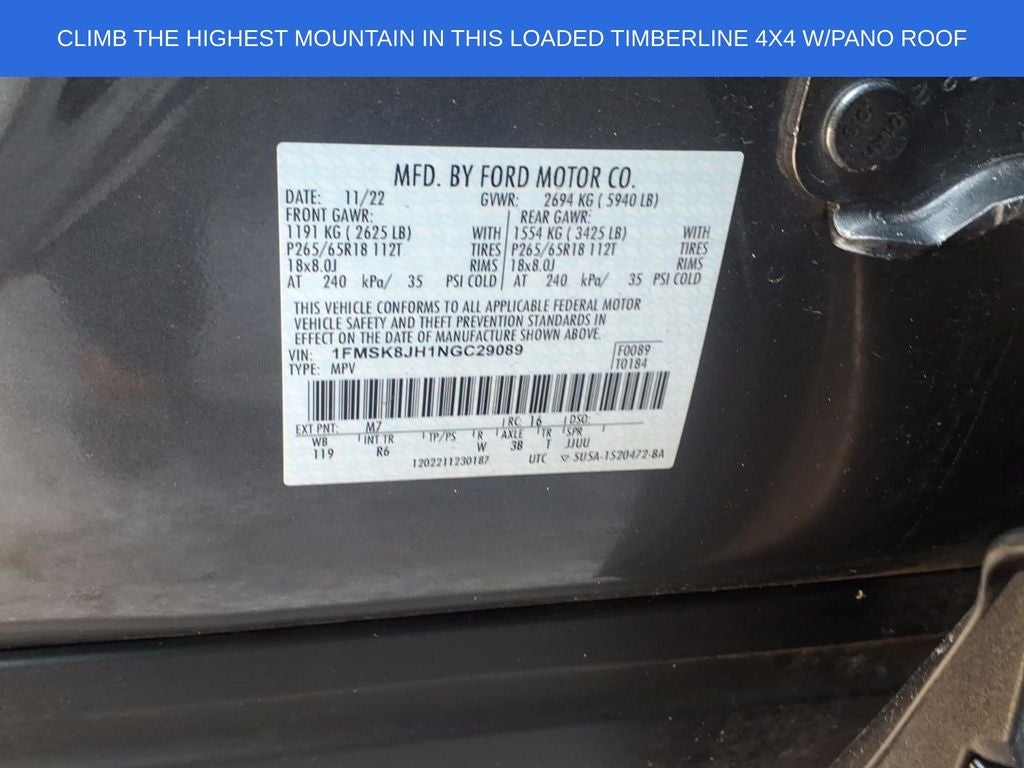 2022 Ford Explorer Timberline