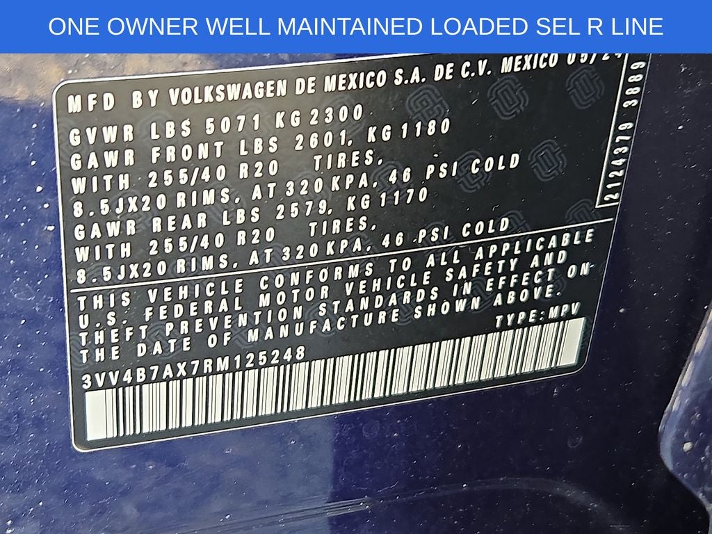 2024 Volkswagen Tiguan 2.0T SEL R-Line
