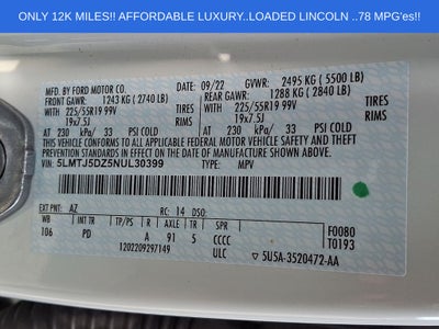 2022 Lincoln Corsair Plug-In Hybrid Grand Touring