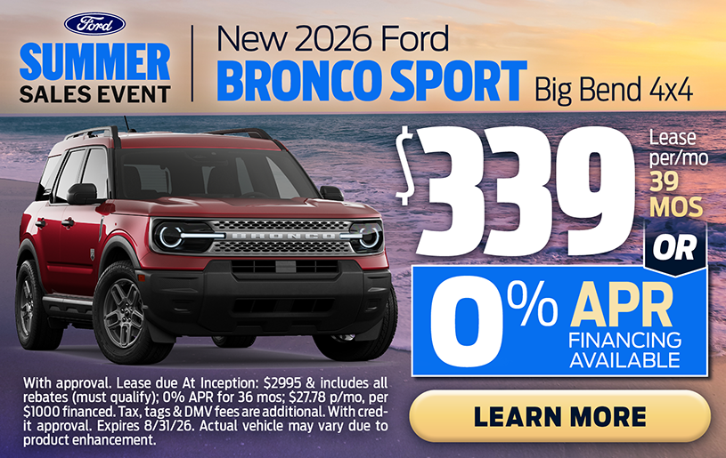 NJ Dealer Ford Bronco Sport Special
